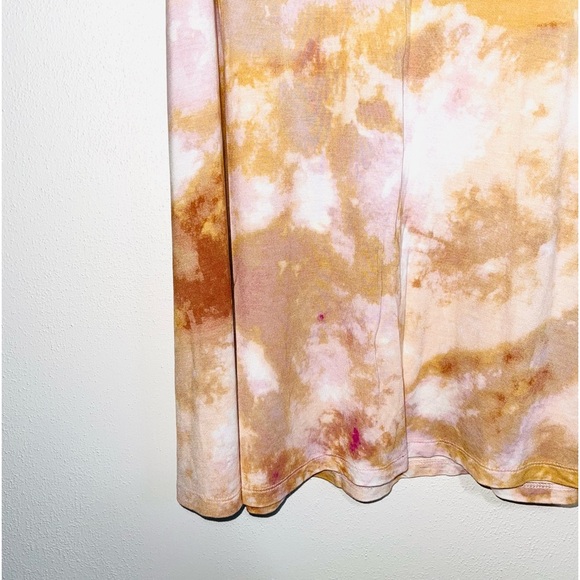 Maurices 24/7 Orange Pink Tie Dye Mock Neck Shift Dress Medium Women’s - Picture 6 of 12